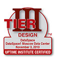 DataSpaceTier III Design Documentation Certificate from Uptime Institute